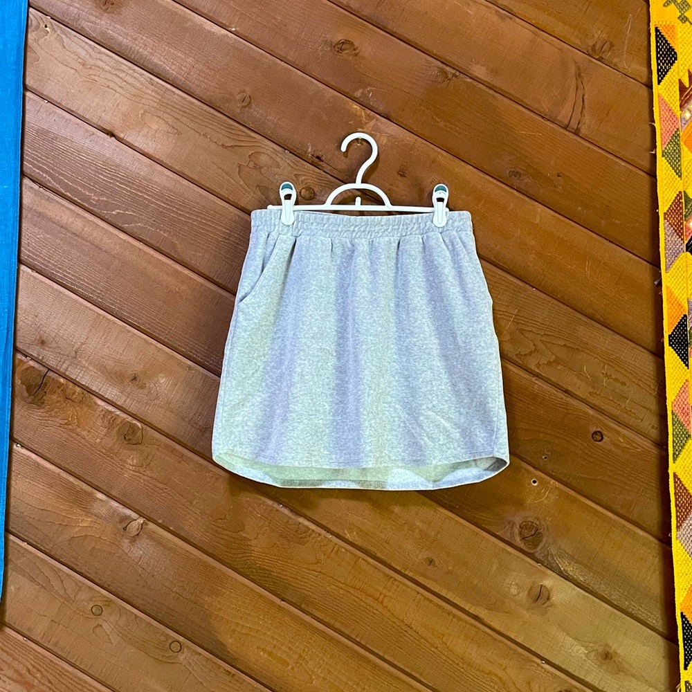Supply & Demand Gray Cotton Mini Skirt with Pockets